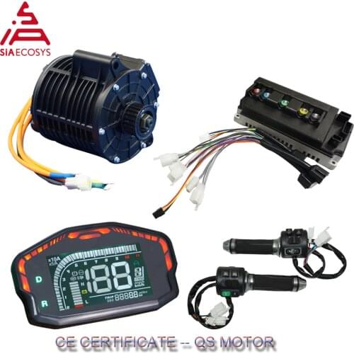 QS MOTOR 3000W Mid drive motor power train kits 72V 100kph V2 version for electric motorbike or dirty bike