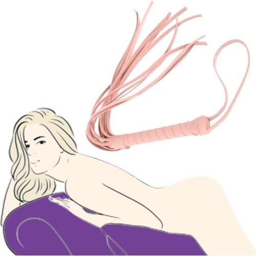 Real Leather Gourd Handle Sexy Whip Adult Games Cosplay Sex Slave Fetish Bdsm Sex Game Flogger Flirting Sex Toys For Couples