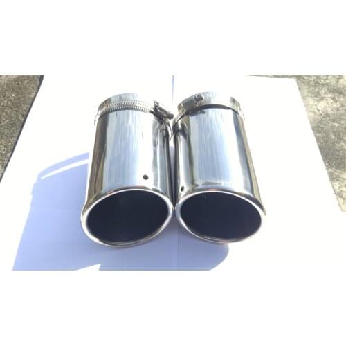 NEW 1Pair Silver and Paint Chrome Exhaust Muffler Tip NEW for Audi Q7 3.0 2007-2013 Q7