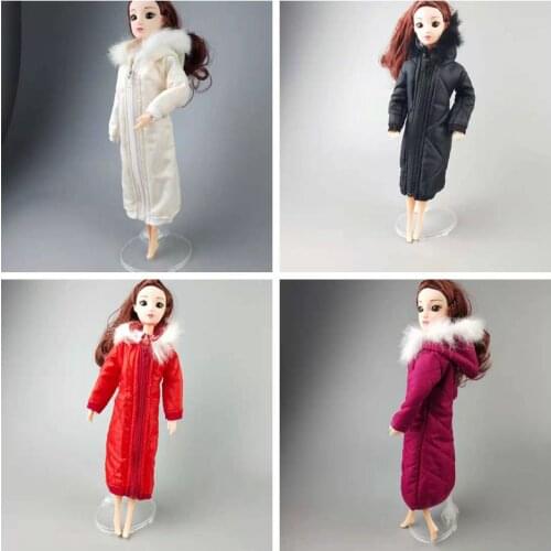 Cosplay 1/6 BJD Doll Clothes Fashion Long Winter Jacket for Barbie Clothes Parka Coat For 11.5" Dolls Accessories Toys Girl Gift