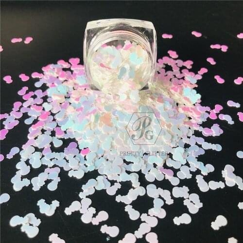 PrettyG 1 Box Snowman Shape Pearl Iridescent Glitter Nails Art Decoration Body Glitter Tattoo Makeup Accessories