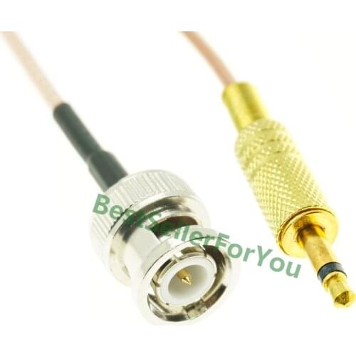 BNC Male To 3.5mm Male Mono 1/8" TS Plug CCTV Camera Monitor Antenna RG316 Cable