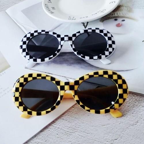 Vintage Oval Sunglasses Women Fashion Goggle Kurt Cobain Sunglass Luxury Brand Outdoor Goggles Male Female UV400 Fishing Glasses