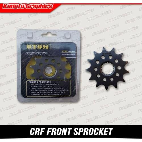 KUNGFU GRAPHICS Steel Sprocket Front 13 T for CR125R CRF250R CRF250X (Fit Chain 520)