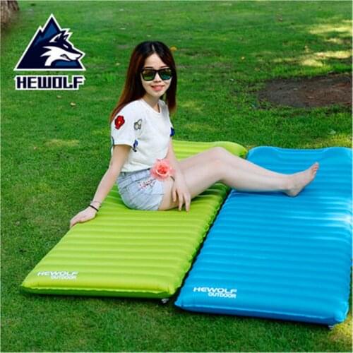Hewolf ultra-light inflatable cushions outdoor tent sleeping pad single widened thickened indoor lunch break moisture-proof pad