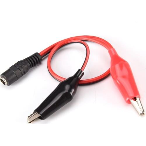 Alligator Clips Crocodile Wire Male/female To Car Cigarette Lighter DC Voltage Jack Connector To 2 Alligator Clip Power Cable