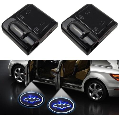 1PCS Wireless Car Light Bat Logo Door Decor Shadow LED Welcome Laser Projector Lamp Car Interior Light Accessories for Peugeot