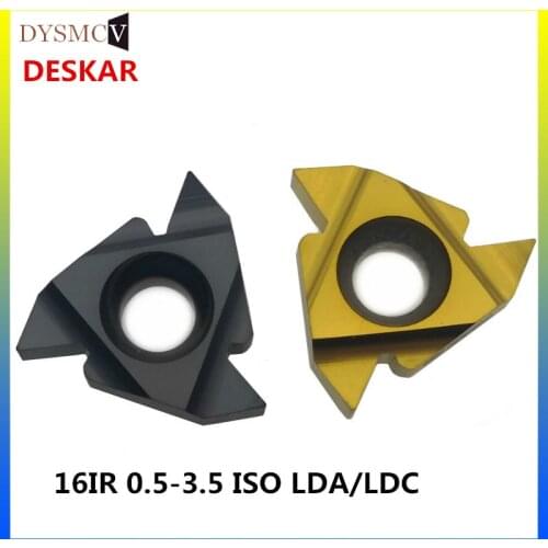 10PCS DESKAR 16ER / 0.5 / 0.75 / 1 / 1.25 / 1.5 / 1.75 / 2 / 2.5 / 3 / 3.5 ISO CVDcemented carbide cutting steel and cast steel