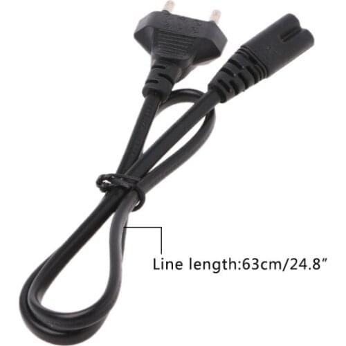 2-Prong Pin AC EU Power Supply Cable Lead Wire Power Cord For Desktop Laptop Drop Ship
