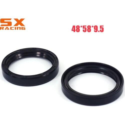 48*58*9.5 Motorcycle Front Fork Damper Oil Seal & Dust Cover For KTM EXC LC4 MXC SM SMC SX SXF SXS XC XCF XCW FE FC TE EC MC