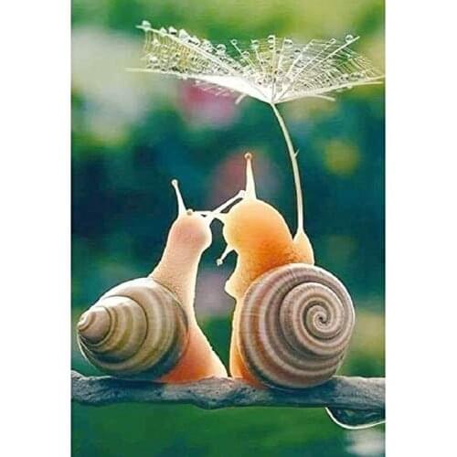 5D DIY Diamond Painting Kits Full Drill Round Gems Cross Stitch Pattern Rhinestone Embroidery Arts Craft Living Room Snail Gift