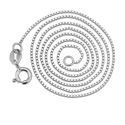 Trendy 18 Inch Necklace Chains Box Chain Silver Rose Gold 4 Colors for Options Jewelry Accessories