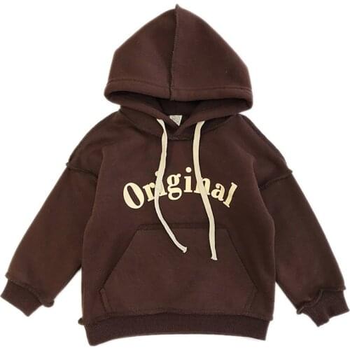 Childrens Clothing Hoodies Fashion Boys Sweatshirts Letter Original Girls Outfit Hoody Boys Clothes for 18M-6Y Jyf