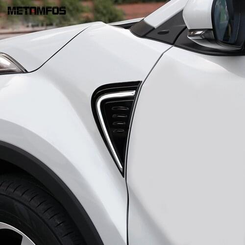 For Toyota C-HR CHR 2016 2017 2018 Chrome Front Door Side Fender Base Cover Molding Trim Decoration Sticker Exterior Accessories
