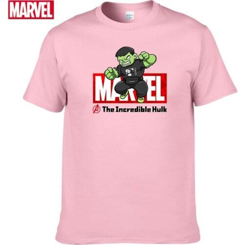 Marvel The Avengers Hulk T-shirt Comfortable Breathable 100% cotton Fashion clothes for teens Summer Tops Men clothing #158