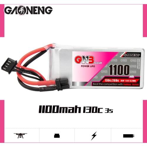 Gaoneng 3S 1100mAh 11.1V 130C/260C Light Weight Lipo Battery With XT30 Plug For FPV Drone 4 Axis RC Quadcopter Helicopter Parts
