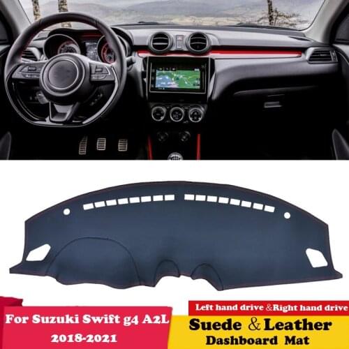 For Suzuki Swift g4 A2L 2018 2019 2020 2021 Leather Dashmat Dashboard Cover Pad Dash Mat Carpet Car-Styling Accessories Suede