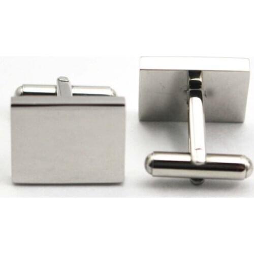 Fashion Square Designs Classic Mens Cufflinks 316L Stainless Steel Square Mens Wedding Present Laser Cuff Link
