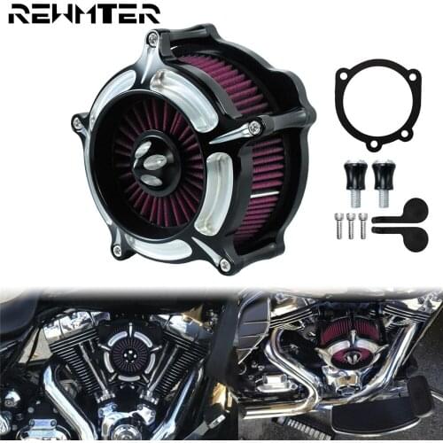 Motorcycle CNC Air Filter Intake Air Cleaner System Red Element Filters For Harley Sportster Dyna Touring Softail Road King XL
