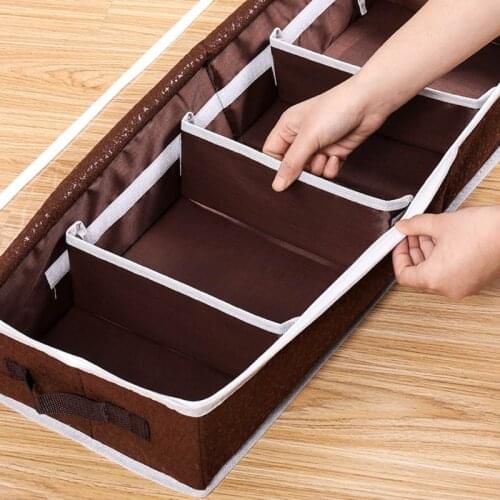 Nonwoven Shoes Storage Bag Transparent Creative Shoes Cabinet Dust-Proof 5 Grids Shoes Storage Organizer Holder Box W3JE