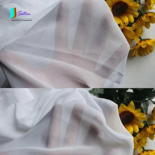 Wholesale DIY Handmade Pure White Chiffon Fabric Simulation Silk Chiffon Fabric Skirt Costume Curtain Length 3meters S690P