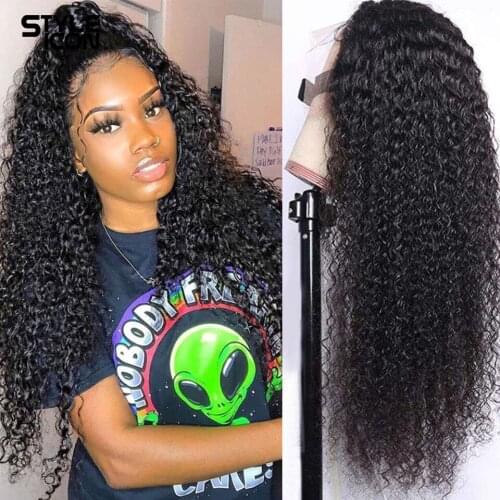 30 Inch Curly Lace Front Human Hair Wigs Brazilian Short Bob Kinky Curly Lace Frontal Wig Deep Curly Human Hair Wigs For Women