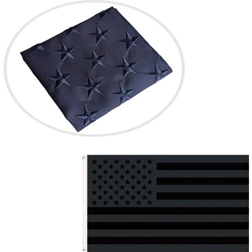 All Black American Flag Outdoor Indoor-black American Flag-double-sided Printing-double Stitch-polyester And Brass Grommets