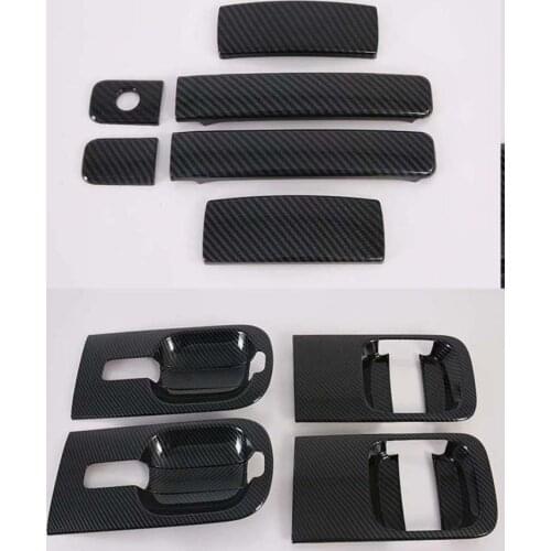 Carbon Fiber Full Set Side Door Handle Cover Trim For 2018-2020 Hyundai Grand Starex H-1 Car Exterior Bowl Cup Cover