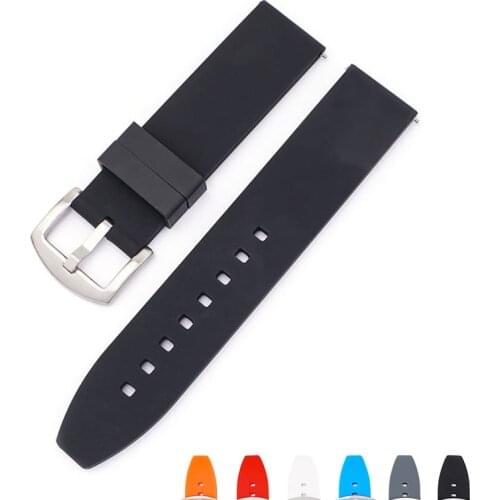 BEAFIRY Silicone Watch Band 16mm 18mm 20mm 22mm 24mm 26mm 28mm Rubber Watch Strap Watchbands Bracelet Waterproof Black Blue Red