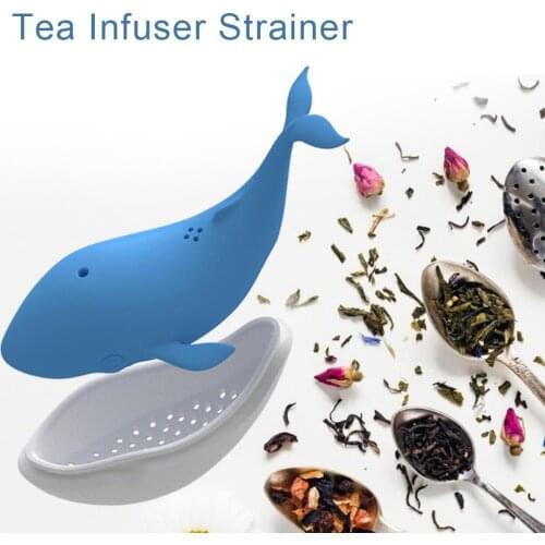 Silicone Whale-shape Tea Bag Tea Filter Tea Infuser Cute Tea Strainer Filter Diffuser For Tea Coffee Spices Kitchen Gadget 1pcs