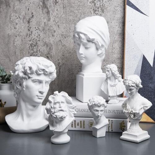 Nordic Resin Gypsum Head David Venus Sketch Character Sculpture Decoration Home Decoration Accessories Sketch Statue
