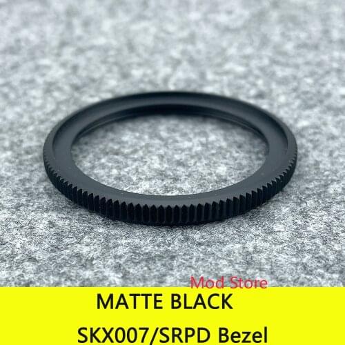 SKX007/SKX011/SKX009/SRPD Coin Edge Matte Black Bezel 316L Stainless Steel Included Gasket