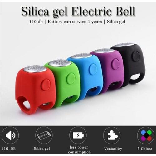 Cycling Bike Electric Bell 90db Warning Safety Horn MTB Bicycle Handlebar Silica Gel Shell Ring Bike Bell Cycling Accessories