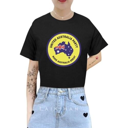 For United Australia Party Short Sleeve Aesthetic Clothes Summer Shirt T-shirts Top T Graphic Female Ladies Womens Tee T-Shirt