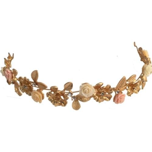 Vintage Wedding Headbands Bridal Ornaments Crowns Flowers Headbands Fashion Women Hair Tiaras Elegant Bride Accessories