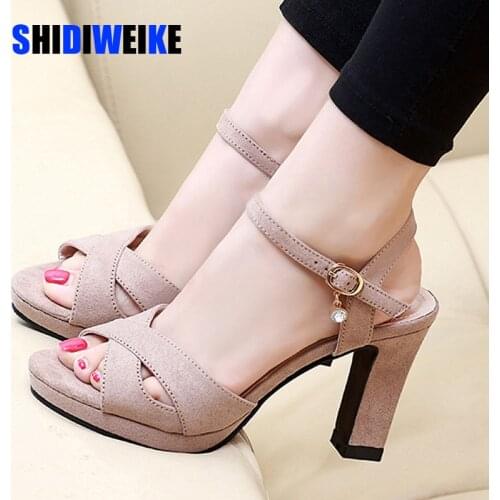 Women Sandals 2021 Summer Shoes Sexy High Heels Sandals Women Casual Gladiator Sandals Size 33 - 40 Stilettos Ladies AB053