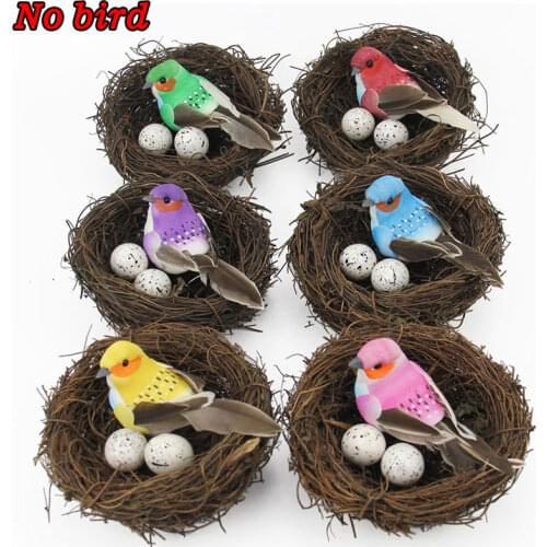 1PC New Fashion Cute Handmade Vine Brown Bird Nest House Nature Craft Holiday Home Decoration Gift
