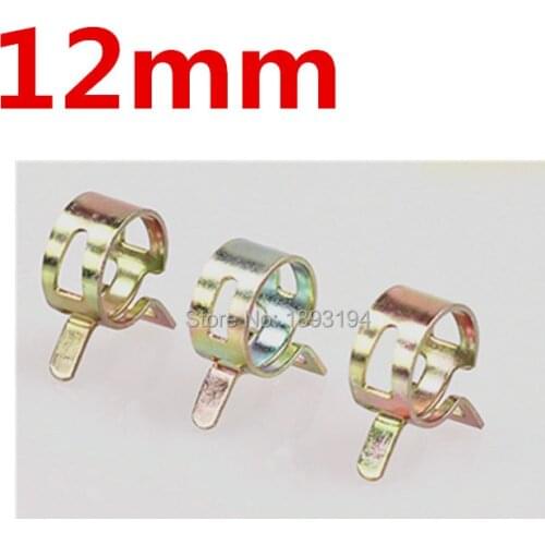 12mm (100x) Vacuum Spring Clip Action Hose Clamps Silicone Vacuum Hose Pipe Clamp Low Pressure Air Clip Clamp