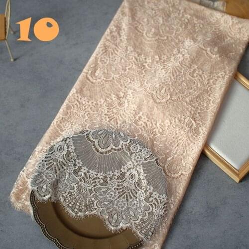 42color Soft quality lady underwear clothing diy sewing lace 1.5*3 meter Nice eyelash chantilly lace for wedding gown