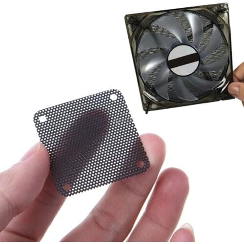 5PCS/lot 40mm Cuttable Black PVC PC Fan Dust Filter Dustproof Case Computer Mesh Drop Ship