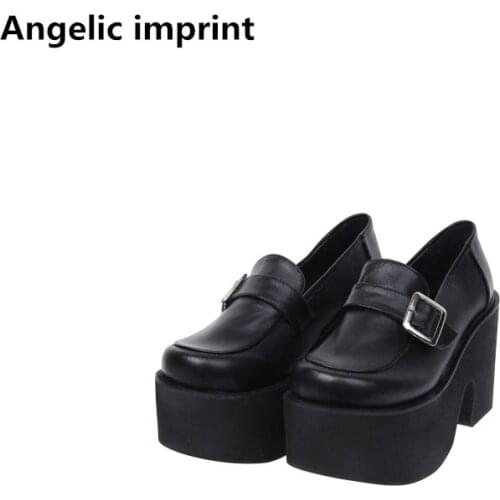 Angelic imprint handmade woman mori girl lolita cosplay shoes lady high heels pumps women princess dress party shoes 10cm 33-47