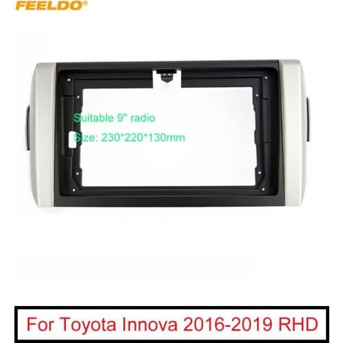 FEELDO Car Audio Stereo 2DIN Fascia Frame Adapter For Toyota Innova (RHD) 9" Big Screen DVD Player Dash Fitting Panel Frame Kit
