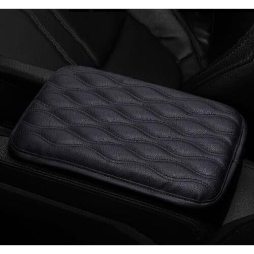 Car Center Console Cover Pad Stripe Memory Foam Car Armrest Pillow Universal Fit For Most Car 5 Colors Grey Red Brown Black