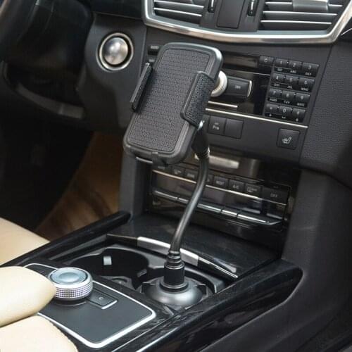 Eco-friendly Auto Car Phone Holder Accessories For IPhone Cell Phone GPS 360 Degree Car Cup Holder Stand Cradle Mount Black