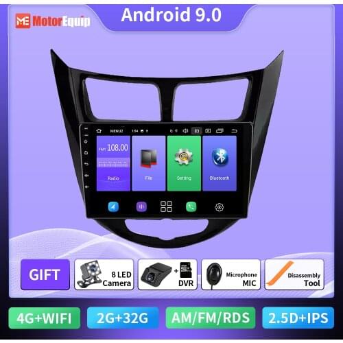 Autoradio for Hyundai Solaris Accent Verna 2010-2016 Android Car Radio Multimedia Player Stereo Bluetooth 2 Din Audio for Cars