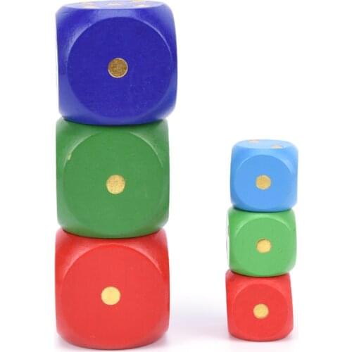 1 PCS Big Size Wooden Dice Cubes 6 Side Adult Children Toy Fun Board Game Night Bar KTV Entertainment Game Dice 50mm 30mm