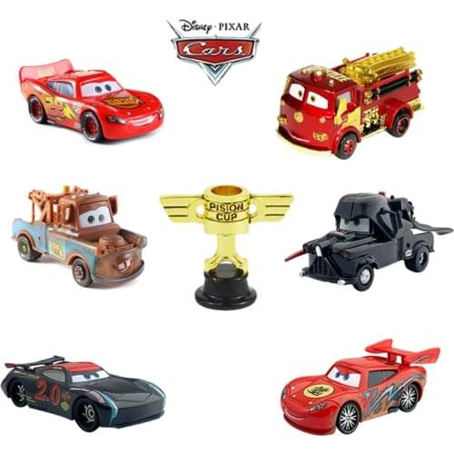 Disney Pixar Cars 2 3 Lightning McQueen Mater Jackson Storm Ramirez 1:55 Diecast Vehicle Metal Alloy Boy Kid Toys Birthday gifts