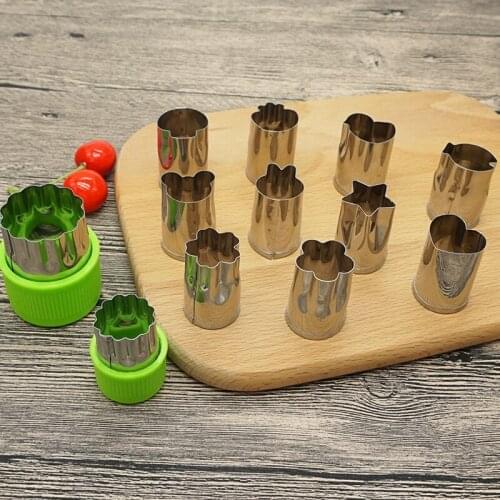 Stainless Steel 12-piece Printing Mold Cartoon Animal-shaped Vegetable and Fruit Mold Cake Decoration Accessories