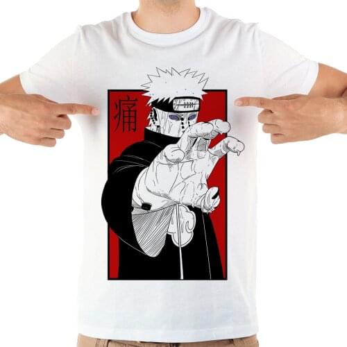 Shinratensei Akatsuki PAIN anime t-shirt homme summer SAD Sasuke manga t shirt men casual tshirt unisex streetwear