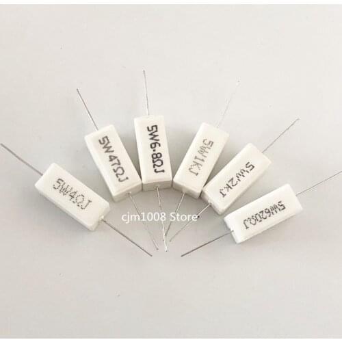 10PCS RX27 Horizontal cement resistance SQP 5W 4.3K 4.7K 5K 5.1K 5 .6K 6K 6.2K 6.8K 7K 7.5K 8K 8.2K 9K 9.1K